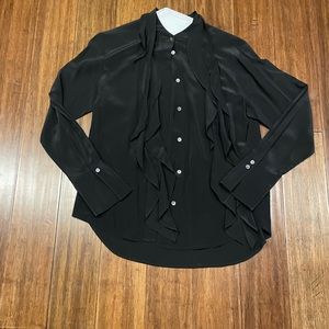 Frame Denim Black Button Down Shirt